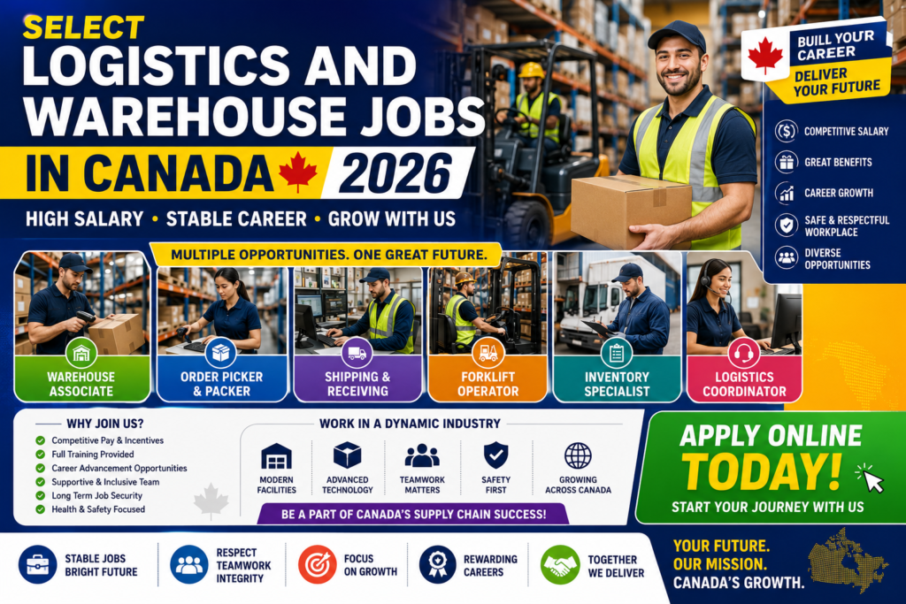 Logistics and Warehouse Jobs in Canada 2026 – High Salary – Apply Online for Latest Vacancies